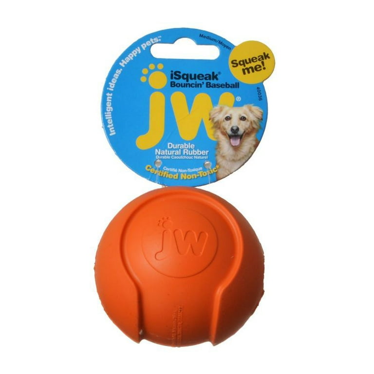 JW Pet - iSqueak Bouncin' Baseball Dog Toy Medium