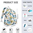thumbnail image 6 of Cute Dinosaur Pattern Backpack for School,Cute School Bag,Schoolbag with Adjustable Shoulder Straps & Padded Back,13.4"x11"x4.7", 6 of 6