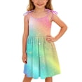 thumbnail image 6 of Vornjynx Casual Dresses for Kids Girls Sleeveless Gradient Square Neck with Pockets Summer Cute Soft Sundress Multicolor Size 2, 6 of 9