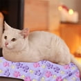 thumbnail image 6 of 5-Piece Self-Warming Pet Blanket Set - Fluffy Fleece Dog Mat, Reversible Cat Bed Pad, Polyester Washable 40x60cm, for Puppies/Kittens, Thermal Anti-Slip Sleeping Cushion, Purple, 6 of 6