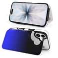 thumbnail image 6 of Wallet Case For Apple iPhone Air / 17 Pro / 17 Pro Max Series with Card Holder, PU Leather Kickstand Card Slots Screen Protector Included For iPhone 17 Series, Dark Blue Bonnet Black, 6 of 8