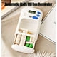 thumbnail image 3 of Recordatorios temporizados: según la hora y el sonido que configure, la alarma sonará hasta que invierta el organizador de medicamentos para dispensar pastillas., 3 of 5