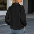 thumbnail image 5 of Half Zip Pullover Women Long Sleeve Relaxed Fit Casual Zipper Collar Athletic Sweatshirt Fashion Fall Tops, 5 of 6