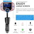 thumbnail image 3 of (Upgraded Version) Sumind Car Bluetooth FM Transmitter, Wireless Radio Adapter Hands-Free Kit with 1.7 Inch Display, QC3.0 and Smart 2.4A USB Ports,, 3 of 5