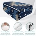 thumbnail image 4 of Queen Quilt Set 90''x96'', Blue Boho Lightweight Bedspread Coverlet Set with 2 Pillow Shams, Aztec Southwest Abstract Geometric Motifs Breathable All Season Quilt Bedding for Bedroom/Guest Room, 4 of 9