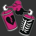 thumbnail image 2 of Women's Fortnite Spray Can Graffiti  Graphic Tee Black 2X Large, 2 of 4