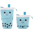 thumbnail image 1 of Cute Pencil Case, Standing Pen Holder Telescopic Small Pencil Case Preppy Pencil Pouch Pop Up Cosmetic Makeup Bag for Student Teen,Blue, 1 of 5