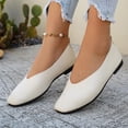 thumbnail image 5 of Miluxas Ballet Flats for Women Dress Shoes Comfortable Round Toe Flat office Walking Casual Dressy Slip On Shoes Beige 7.5(40), 5 of 9