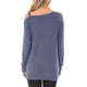 thumbnail image 3 of Tops De Manga Larga Con Nudo Torcido Para Mujer Tops De Manga Larga De Un Hombro Para Mujer Mujeres Casual Manga Larga Túnica Tops Solo Hombro Color Sólido Camiseta Para Fiesta ANGGREK  No, 3 of 6