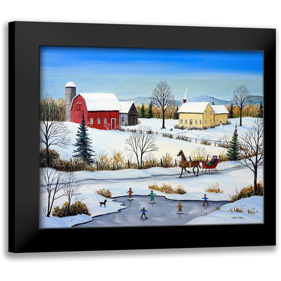 Mark, Sharon 14x12 Black Modern Framed Museum Art Print Titled - Winter in Canada