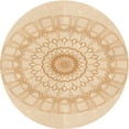 thumbnail image 1 of Ahgly Company Machine Washable Indoor Round Transitional Orange Area Rugs, 3' Round, 1 of 1