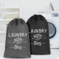 thumbnail image 3 of SHILIU-2 Pack Extra Large Travel Laundry Bag, 24" x 36" Durable Rip-Stop Dirty Clothes Shoulder Bag with Drawstring, Wash Me Heavy Duty Travel Laundry Bag, Large Hamper Liner, Machine Wash, 3 of 4