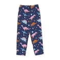thumbnail image 4 of Goofa Dinosaur Printed Soft Pajama Pants for Women, Wide Leg Comfy Casual Lounge Yoga Pants-Large, 4 of 9