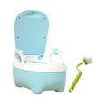 thumbnail image 1 of Orinal de Entrenamiento para Ir Al Baño, Fácil de Limpiar con Protector Contra Derrames, Asiento de Inodoro para Bebés, Orinal para Acampar en azul, 1 of 8