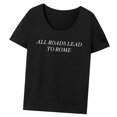 thumbnail image 4 of Camiseta para mujer moda simple recuerdo disfraz ligero cuello redondo camiseta básica S, 4 of 8