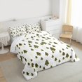 thumbnail image 3 of Feelyou Kids Christmas Queen Comforter Set, Cartoon Xmas Tree Bedding Sets, Glitter Stars Print Reversible Bedding Comforter Set, Super Cozy Room Decor,3 Pieces, 3 of 8