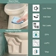 thumbnail image 6 of 21 Inch Extra Tall Toilet for Seniors, Elongated High Toilet, Comfort Bowl Height Toilet, Seat Height 22 Inch, Two-Piece Single Flush 1.28 GPF, 12” Rough In, Bone Color, for Bathroom, 6 of 9