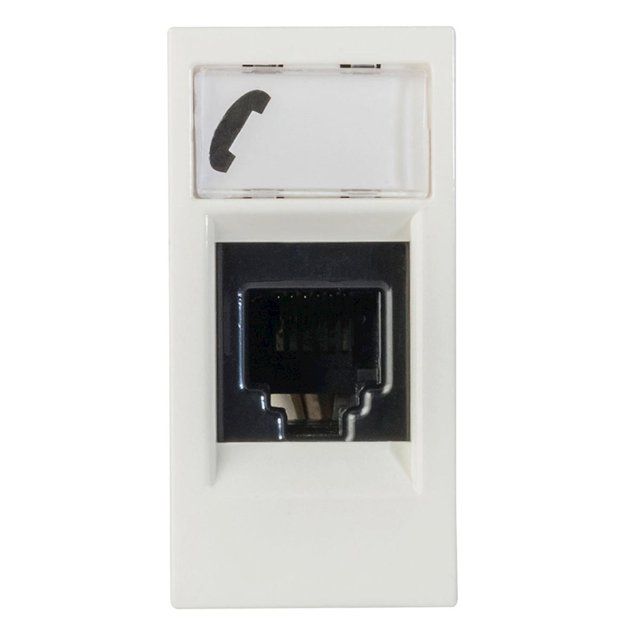Toma Telefonica Niessen 6 Hilos 1 Modulo Blanco