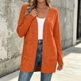 thumbnail image 6 of Fall Winter Cardigan for Women Long Sleeve Open Front Cardigan Casual Solid Color Coat with Pockets, 6 of 7