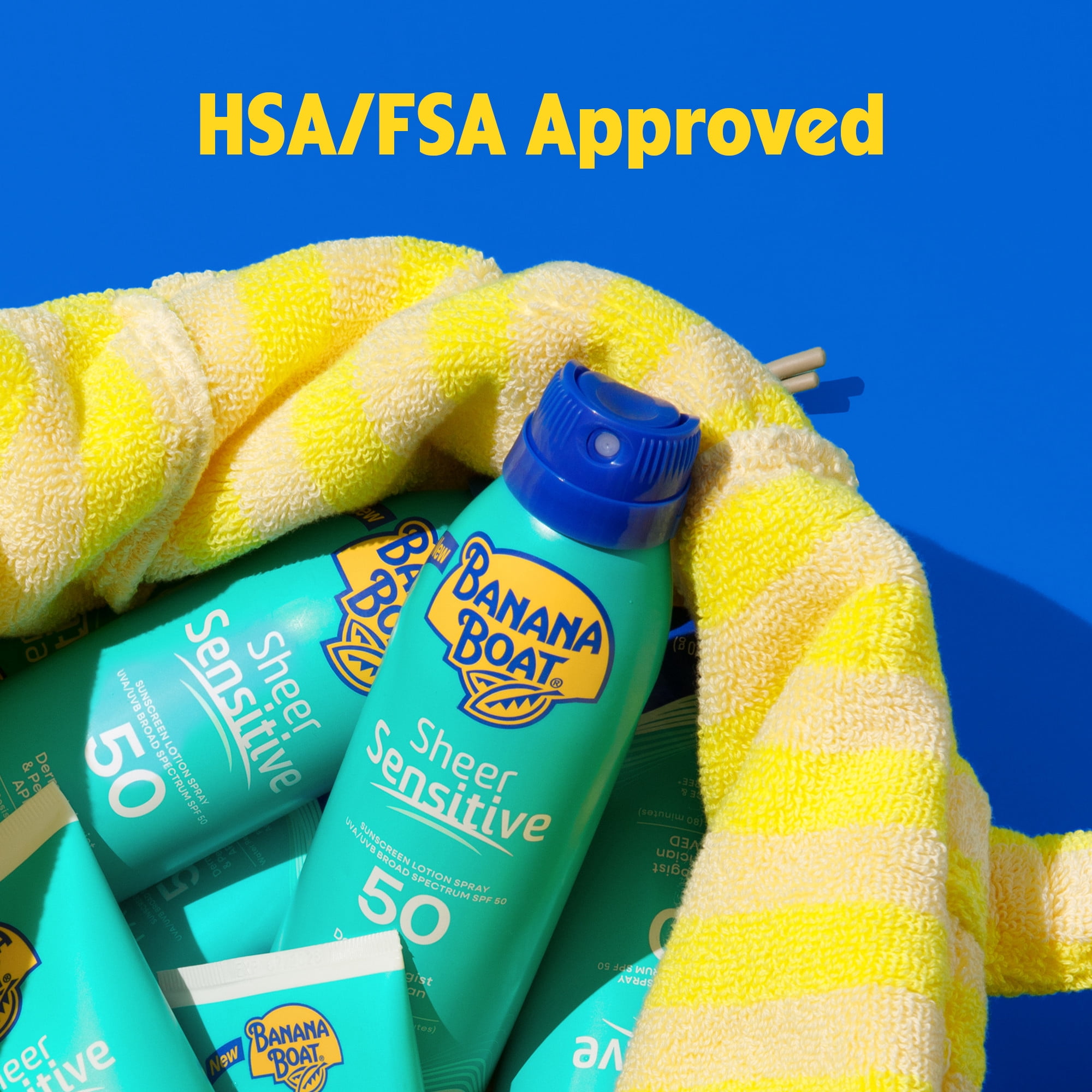 Banana Boat Sheer Sensitive, Sunscreen Lotion SPF 50, Sunblock for Kids & Adults, 6 Fl Oz