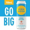 thumbnail image 2 of High Noon Peach Vodka Hard Seltzer, 23.67 fl oz Can, 4.5% ABV, 2 of 5