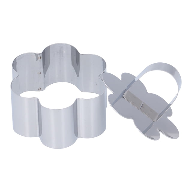 Molde Para Pasteles, Anillos De Postre Seguros De Calidad Para Herramienta De Horneado Para Panadería Para El Hogar Para Hacer Ensaladas Y Pasteles YLSHRF Flor: 4x7.9cm