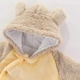 thumbnail image 2 of YOUI-GIFTS Newborn Bear Warmer Snowsuit Cotton Fleece Hooded Romper Jumpsuit for Baby Girls Boys, 2 of 7