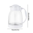 thumbnail image 3 of Lead Free Glass Beverage Pot, Large Capacity Water Jug With Stream-Directing Spout, for Kitchen and Living Room, White, 3 of 6