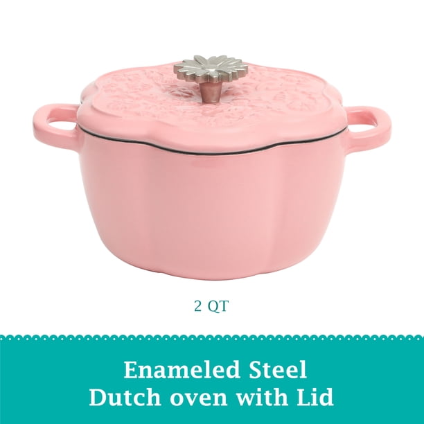 The Pioneer Woman 2-Quart Enamel Cast Iron Dutch Oven Pot with Lid