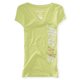 thumbnail image 2 of Camiseta con cuello en V Aeropostale Mujer Vertical Ny 87 Verde Talla Mediana, 2 of 2
