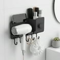 thumbnail image 6 of Honmine Hair Dryer Holder,3-in-1 Blow Dryer Holder Heightened design with Plug&Cord Winding,Bathroom Organizer Wall Mounted/Cabinet Door for Flat/Curling Irons Hair Straighteners, 6 of 6