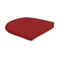 thumbnail image 2 of Sunbrella &reg; Solid Fabric 1-Piece Indoor/Outdoor Wicker Seat Pad, 18"W x 18"L, Canvas Navy Canvas Jockey Red, 2 of 5