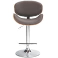 thumbnail image 3 of Trent Home 32.7" Mid-Century Metal Adjustable Height Lift Bar Stool in Brown, 3 of 9