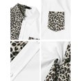 thumbnail image 5 of Unique Bargains Men's Shirts Short Sleeve Summer Cotton Patchwork Button Down Shirts Leopard Print L, 5 of 5