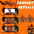 thumbnail image 3 of DESIGNICE Halloween Earrings,Orange Pumpkin Goth Earrings,Wood Warp-Resistant Drop Earrings for Women,Orange, 3 of 7