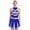 Royal Blue, variant on Aislor Women Cheer Leader Costume Uniform Cheerleading Pleated Dress Red M