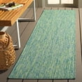thumbnail image 2 of Safavieh Courtyard Finnian Solid Indoor/Outdoor Runner Rug, Green/Blue, 2'3" x 14', 2 of 11