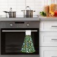 thumbnail image 4 of Yayeee Kitchen Hanging Hand Towels Set of 2 with Loop Bathroom Absorbent Tie Towel, Flourish Flowers Pattern, 4 of 7