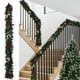 thumbnail image 1 of xihome Decoracin de pared de mimbre artificial con asa para colgar, ideal para chimenea, Navidad y Accin de Gracias. Estilo escandinavo. Ratn duradero., 1 of 7