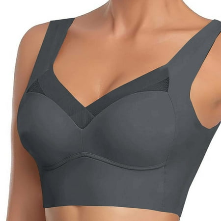 XJDJHC Womens Bras Ladies Large Strapless Lace Tank Top Underwear Thin Side Fold Side Gather Adjustable Bra Soft Everyday Bras