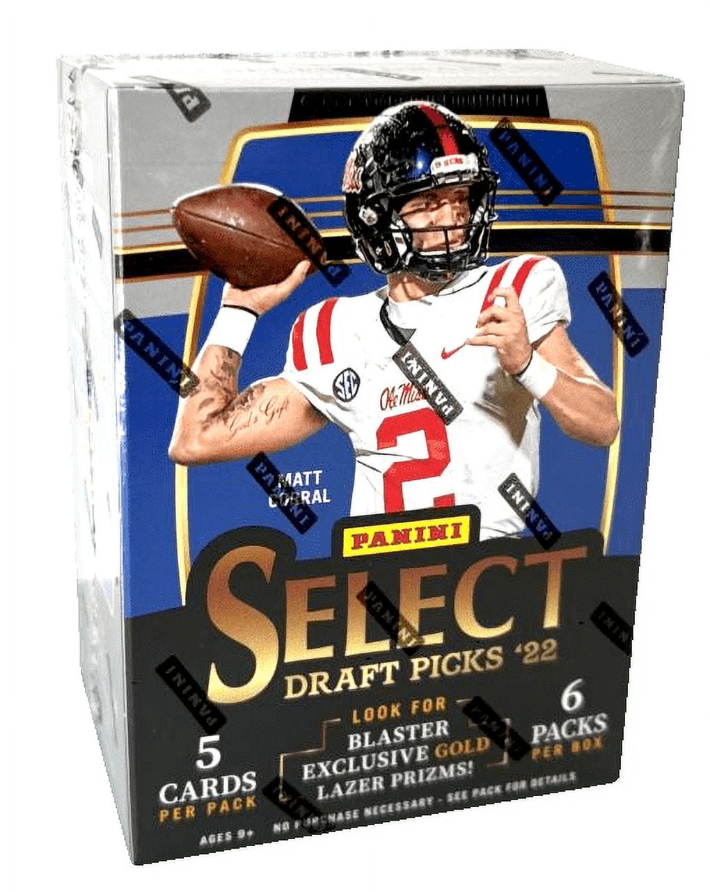 2022 Panini Select Draft Picks Collegiate Football Blaster Box Trading Cards