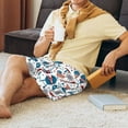 thumbnail image 5 of Vsdgher Fourth Of July Party Print Men's Pajama Shorts Lounge Bottoms Sleep Shorts Elastic Waist Lightweight PJ Shorts with Pockets-Large, 5 of 6