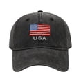 thumbnail image 2 of Only Moment Dark Blue World Cup Fan Gear Baseball Cap Polyester Cotton Blend Embroidery - Washed Adjustable Usa Dad Hat for Women One Size, 2 of 8