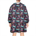 thumbnail image 2 of Wearable Oversized Blanket,Dark Colorful Unicorn Pattern Wearable Blanket Hoodie for Adults,Cozy Hooded Blankets with Super Pockets,Super Warm Fuzzy Pullover for Women & Men, 2 of 6