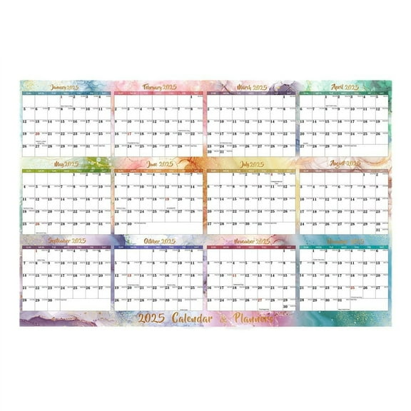 2025-2026 Yearly Wall Calendar Dry Erase Calendar for Wall 31.5" x 42" Large Erasable Monthly Wall Calendar Wet & Dry Erase Wall Calendar Yearly Planner, Jan. 2025 - Dec. 2026 Double-Sided Calendar