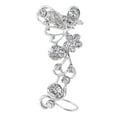 thumbnail image 2 of Trayknick 1Pc Sweet Women Rhinestone Inlaid Butterfly Right Ear Cuff Stud Earrings Jewelry Silver Ear Clip, 2 of 13