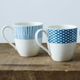 thumbnail image 3 of Noritake Blue Hammock Mug, 15 oz., Assorted Set of 4 in Blue/White, 3 of 4