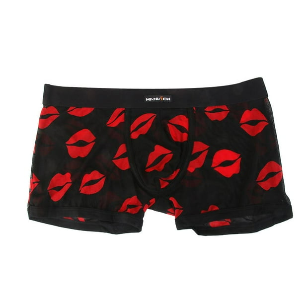 Calzoncillos boxer para hombre ropa interior transparente de bios pantalones cortos calzoncillos Macarena Ropa interior sexy para hombre