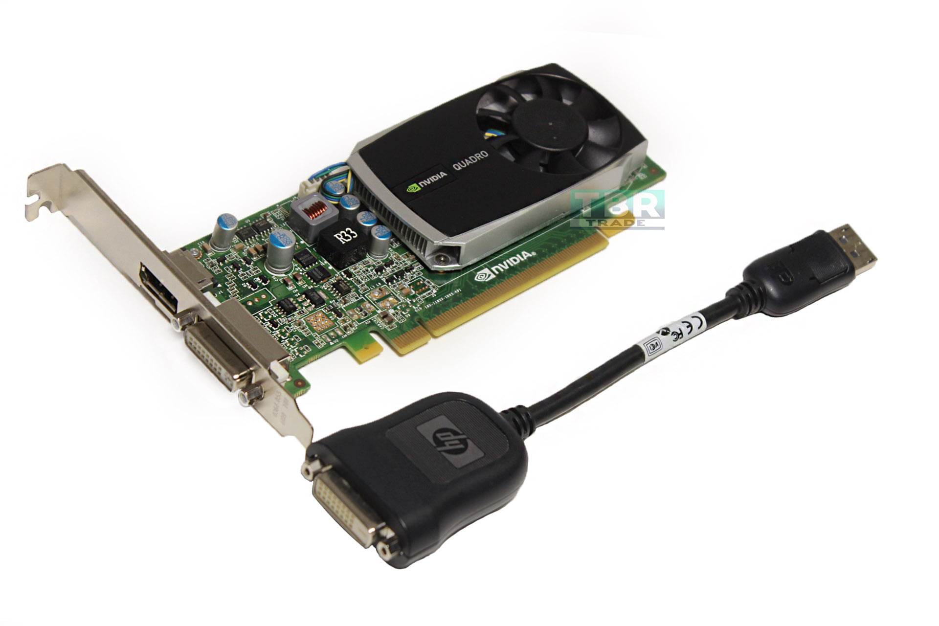 HP Nvidia Quadro 600 1G DDR3 PCIe 2.0 x16 Video Graphics Card 612951-001  Silver