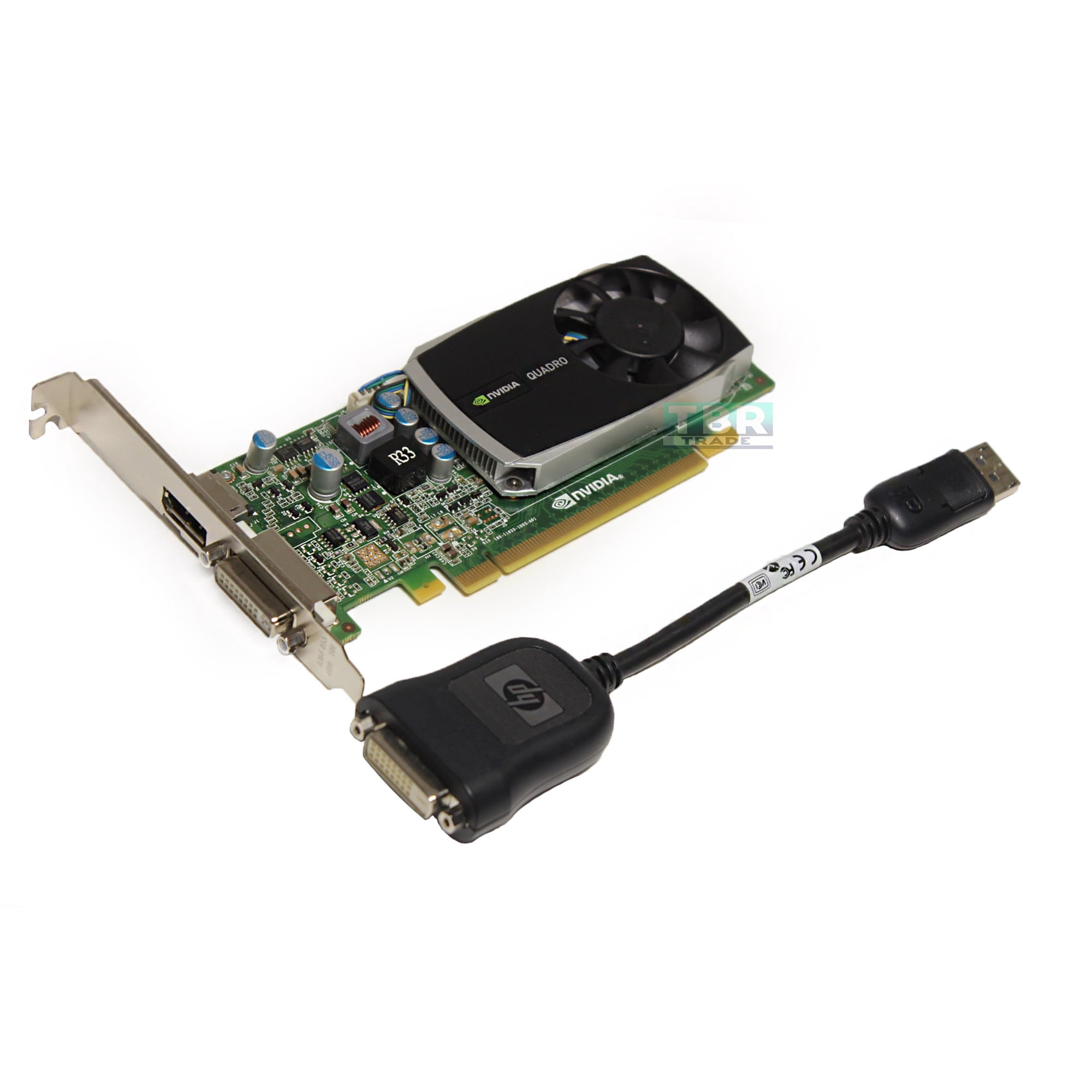HP Nvidia Quadro 600 1G DDR3 PCIe 2.0 x16 Video Graphics Card 612951-001 Silver